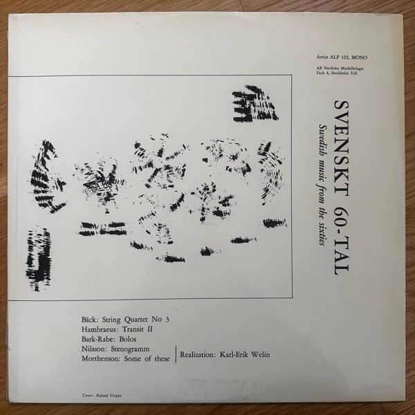 SVEN-ERIK BÄCK, BENGT HAMBRAEUS, JAN BARK, FOLKE RABE, BO NILSSON, JAN W. MORTHENSON Svenskt 60-Tal: Swedish Music From The Sixties (Artist - Sweden original) (VG+) LP