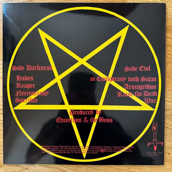 BATHORY Bathory (No label - Sweden reissue) (NM/EX) LP