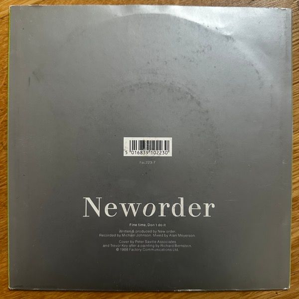 NEW ORDER Fine Time (Factory - Scandinavia original) (VG) 7"