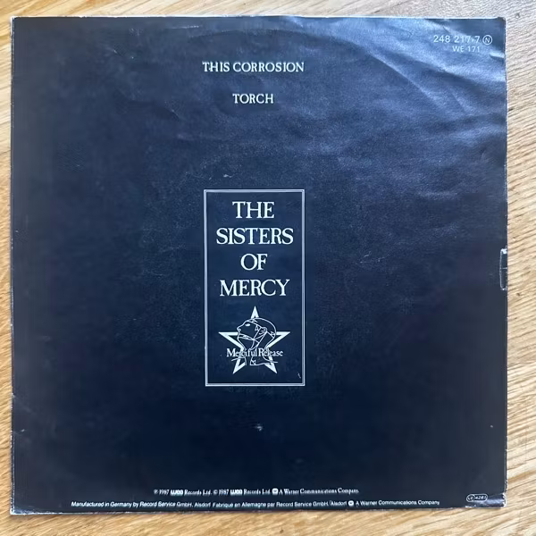 SISTERS OF MERCY, the This Corrosion (WEA - Europe original) (VG/VG+) 7"