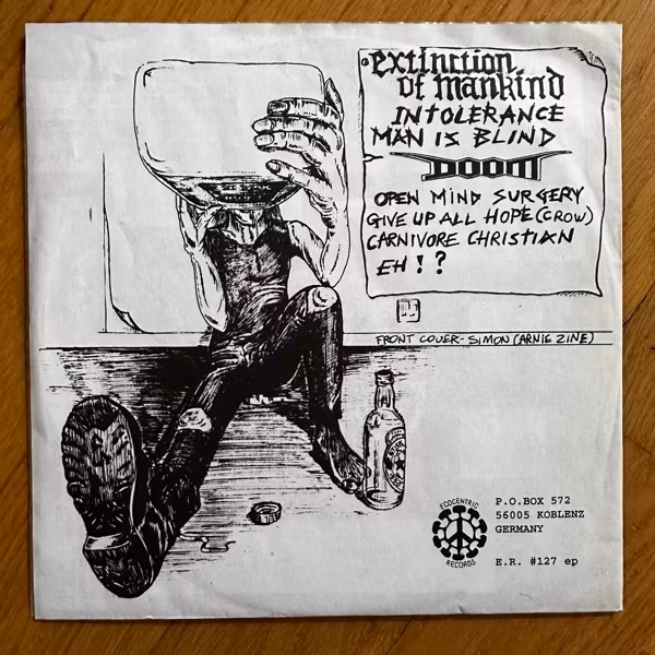 EXTINCTION OF MANKIND / DOOM Doomed To Extinction (Ecocentric - Germany original) (EX) 7"