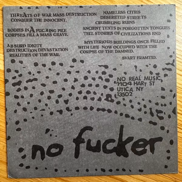 NO FUCKER Conquer The Innocent (No Real Music - USA original) (EX) 7"