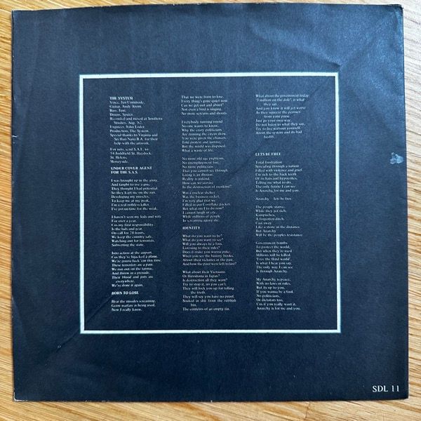 SYSTEM, the The System Is Murder (Spiderleg - UK original) (VG) 7"
