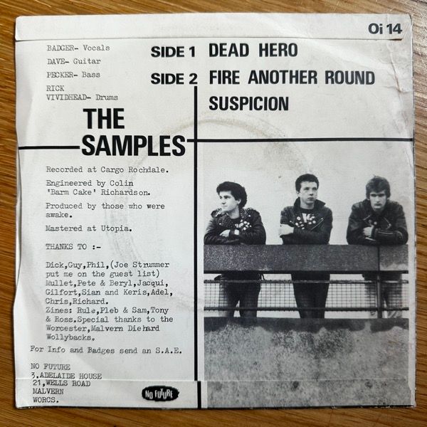 SAMPLES, the Dead Hero (No future - UK original) (VG) 7"