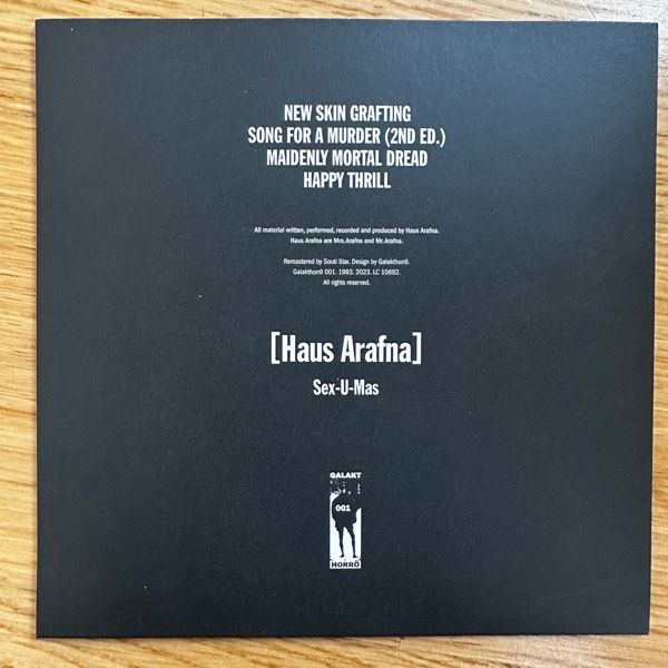 HAUS ARAFNA Sex-U-Mas (Red vinyl) (Galakthorrö - Germany reissue) (NM) 7"