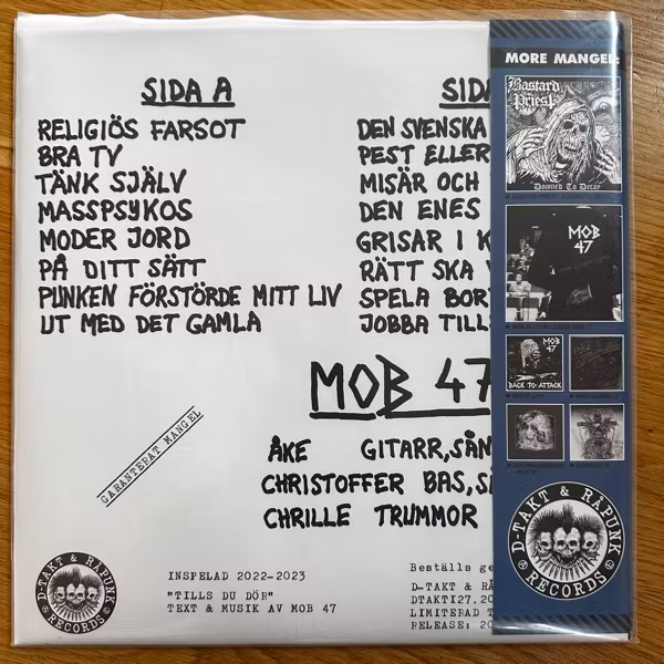 MOB 47 Tills Du Dör (D-Takt & Råpunk - Sweden original) (NM) LP