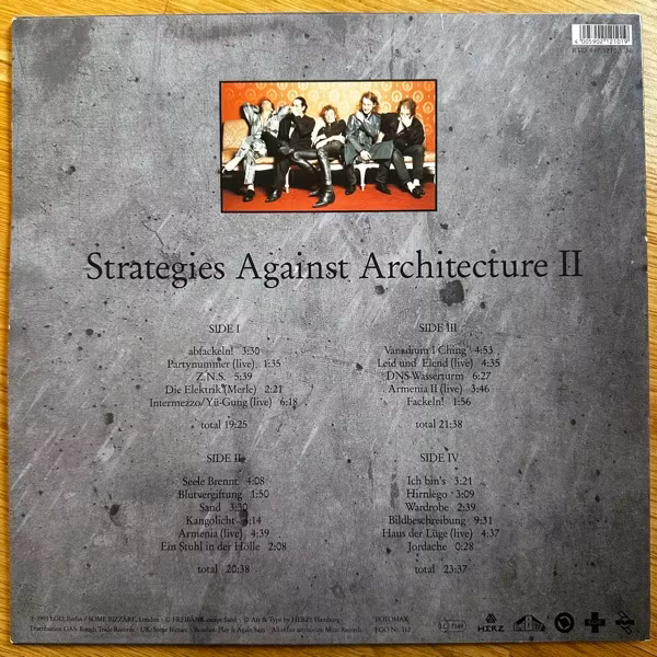 EINSTÜRZENDE NEUBAUTEN Strategies Against Architecture II (Reihe EGO – Europe original) (EX/VG+) 2LP