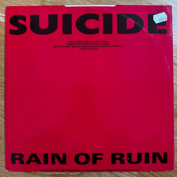 SUICIDE Surrender (Chapter 22 – UK original) (VG+) 12"