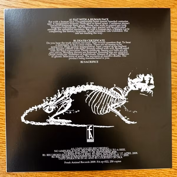 CLOAMA Death Certificate (Freak Animal - Finland original) (NM) 7"