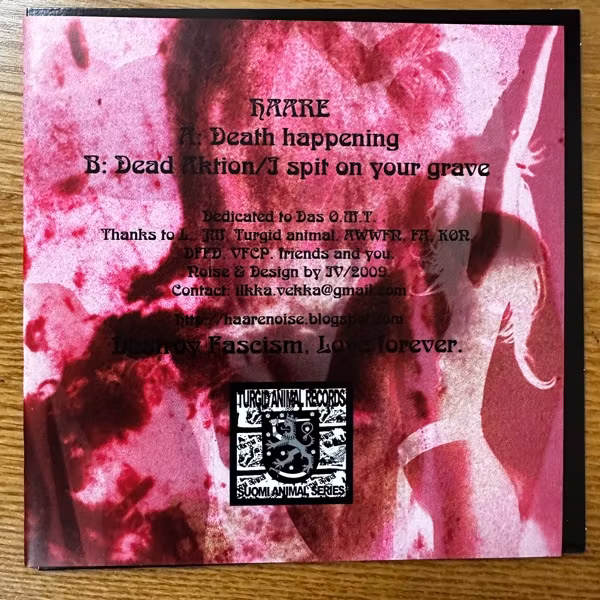 HAARE Death Happening (Turgid Animal – UK original) (NM) 7"