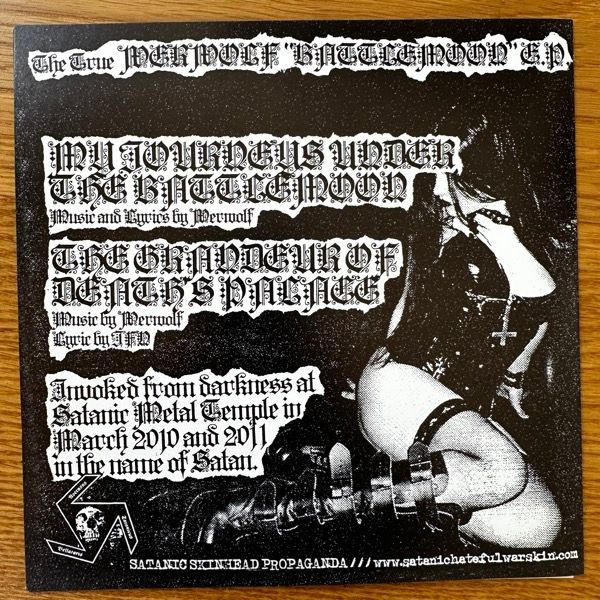 TRUE WERWOLF, the Battlemoon (Purple vinyl) (Satanic Skinhead Propaganda – USA second press) (EX) 7"