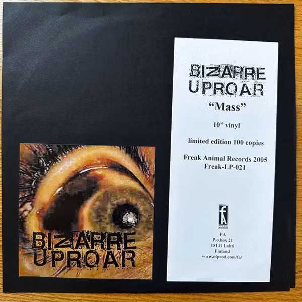 BIZARRE UPROAR Mass (Freak Animal - Finland reissue) (EX) 10"
