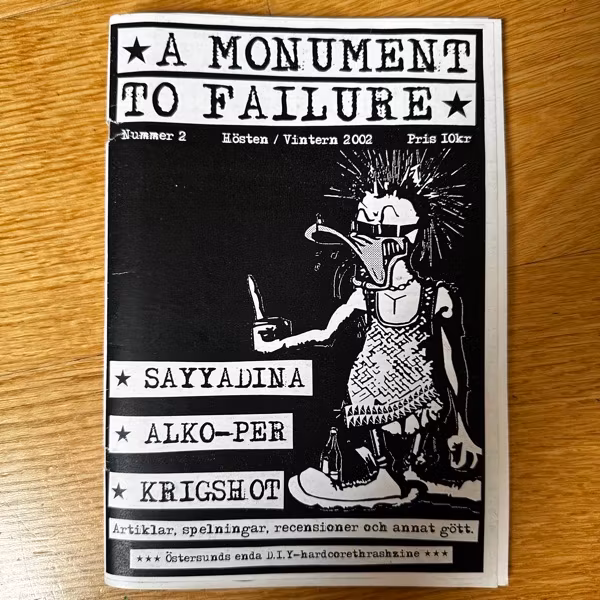 A MONUMENT TO FAILURE #2 2002 (VG+) FANZINE