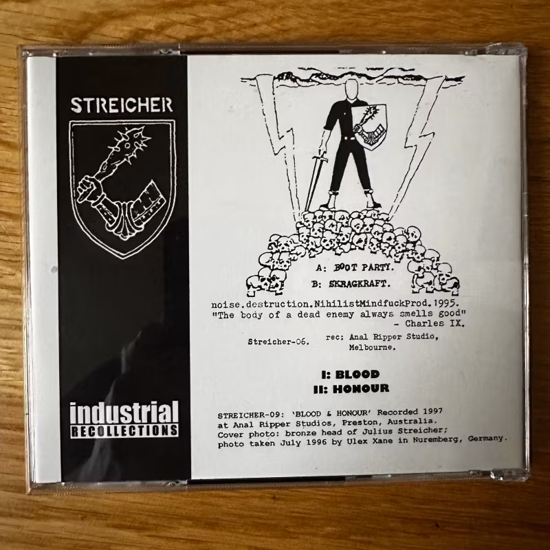 STREICHER Oi Terroristen / Blood & Honour (Industrial Recollections – Finland reissue) (NM) CD