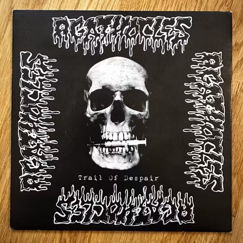 AGATHOCLES / NUNSLAUGHTER Split (Red vinyl) (Selfmadegod - Poland reissue) (EX) 7"