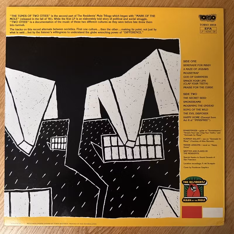 RESIDENTS, the The Tunes Of Two Cities (Torso - Netherlands reissue) (VG+/EX) LP