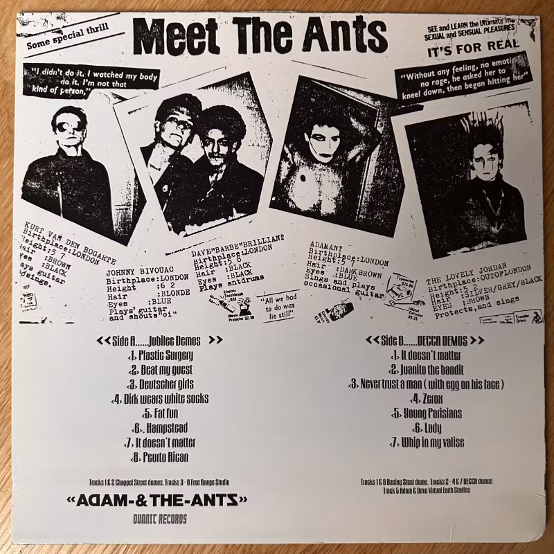 ADAM AND THE ANTS Meet The Ants (Dunnic - UK original) (VG+/EX) LP
