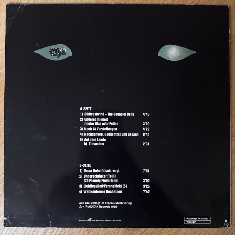 DIE TÖDLICHE DORIS Unser Debut (Ata Tak - Germany original) (VG+/EX) LP