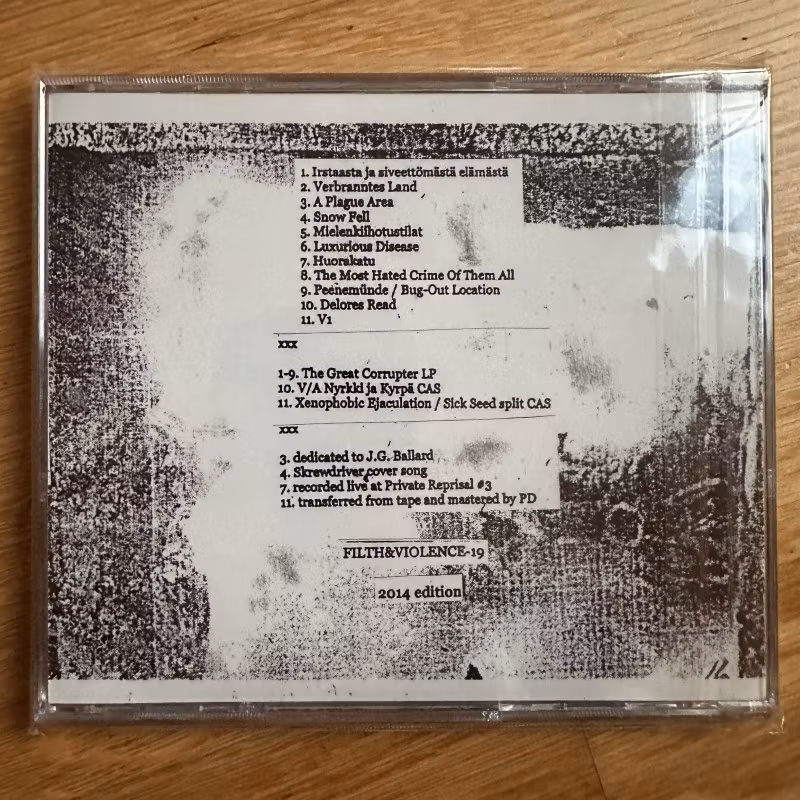 SICK SEED The Great Corrupter (Filth And Violence - Finland reissue) (NM) CD