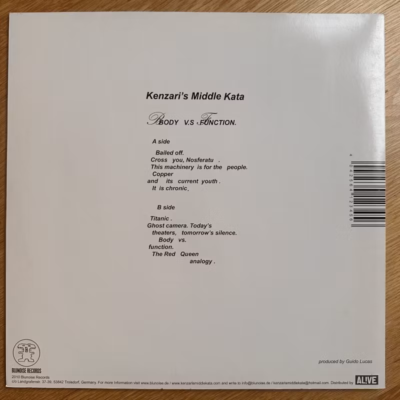 KENZARI'S MIDDLE KATA Body Vs. Function (BluNoise - Germany original) (EX) LP