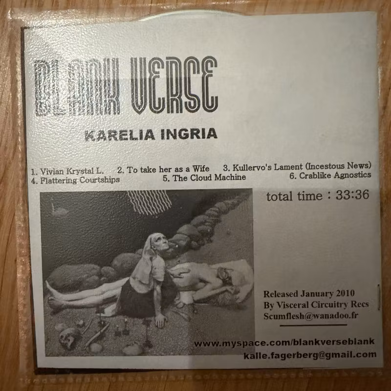 BLANK VERSE Karelia Ingria (Visceral Circuitry - France original) (NM) CDR