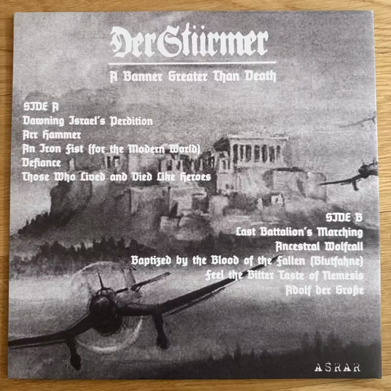 DER STÜRMER A Banner Greater Than Death (ASRAR - Italy reissue) (NM) LP