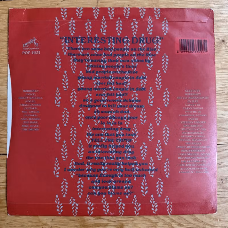 MORRISSEY Interesting Drug (His Master's Voice - UK original) (VG+) 7"