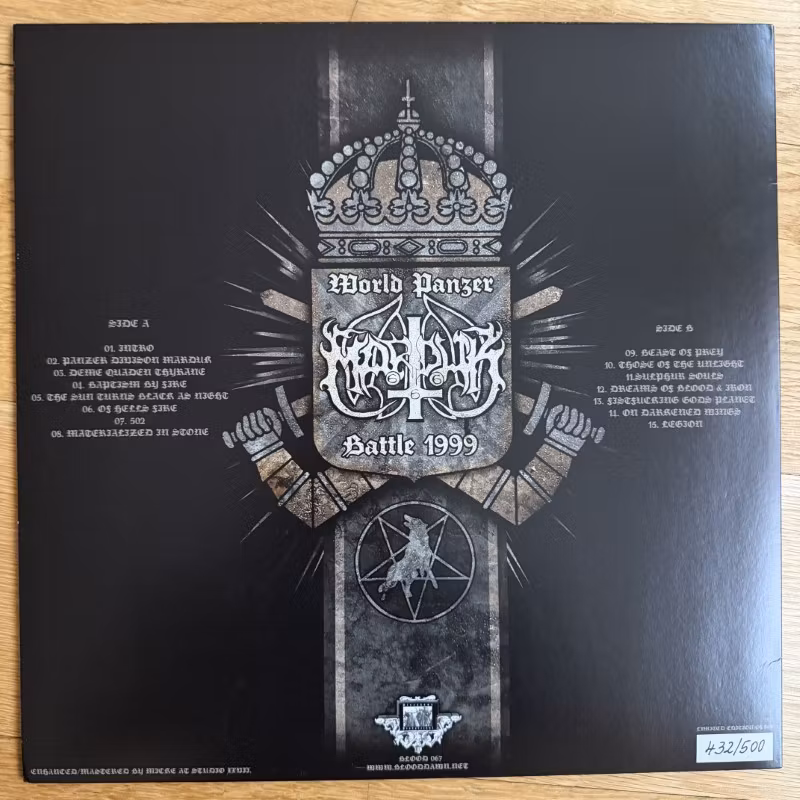 MARDUK World Panzer Battle 1999 (Blooddawn - Sweden original) (VG+) LP