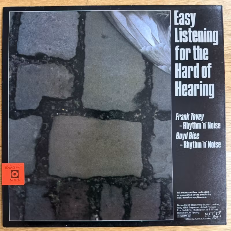 BOYD RICE / FRANK TOVEY Easy Listening For The Hard Of Hearing (Mute - UK original) (VG+/EX) LP