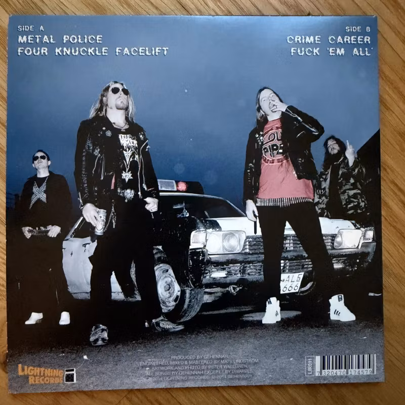 GEHENNAH Metal Police (Lightning - Sweden original) (EX) 7"