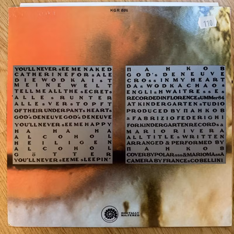 PANKOW Pankow EP (KinderGarten - Italy original) (VG+/EX) 12" EP