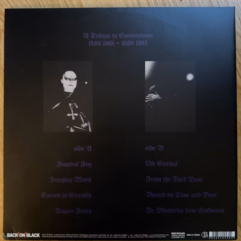 MAYHEM De Mysteriis Dom Sathanas (Purple vinyl) (Back On Black - UK 2010 reissue) (EX) LP