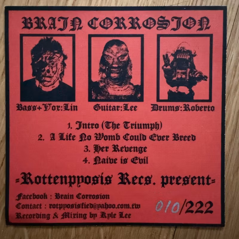 BRAIN CORROSION Sleazy Supremacy (Promo) (Rottenpyosis - Taiwan original) (NM) CDM
