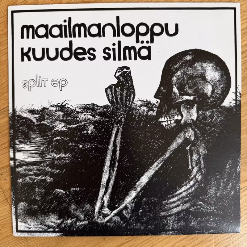 MAAILMANLOPPU / KUUDES SILMÄ Split (Combat Rock Industry – Finland original) (NM/VG+) 7"