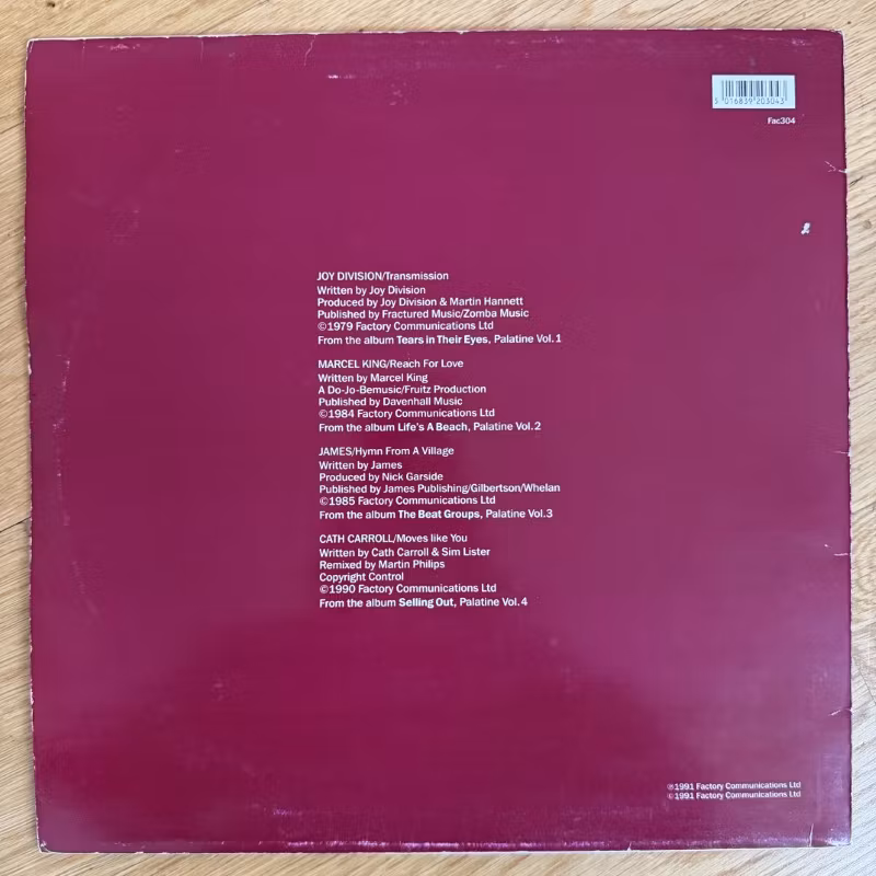 VARIOUS Palatine - The Single (Factory - UK original) (VG/VG+) 12"