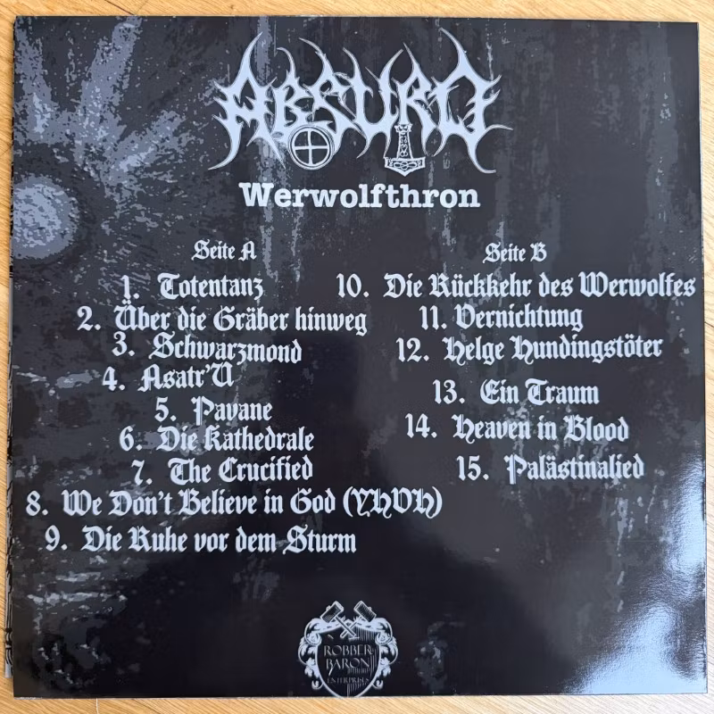 ABSURD Werwolfthron (Green marbled vinyl) (IG Farben - Europe reissue) (NM) LP