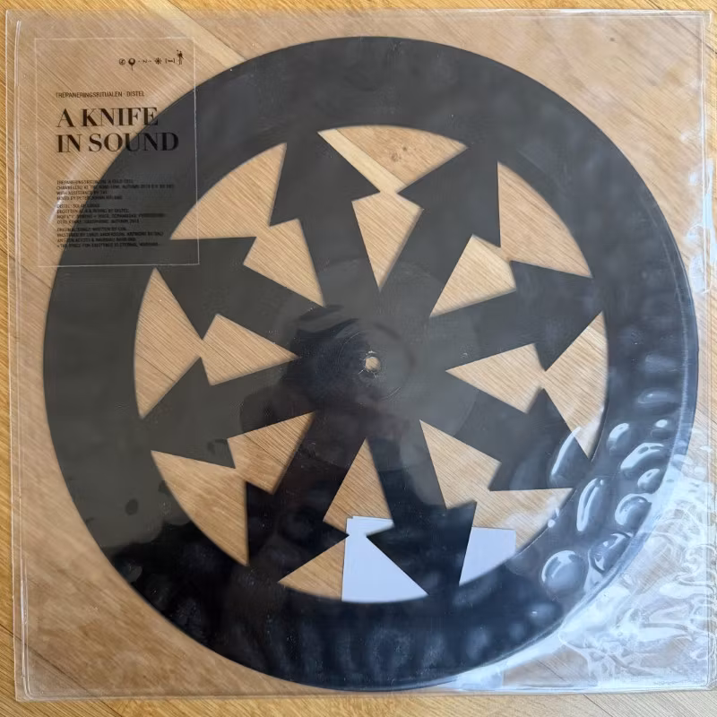 TREPANERINGSRITUALEN / DISTEL A Knife In Sound (Ant-Zen - Germany original) (EX/VG+) SHAPE 12"