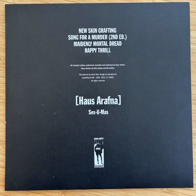 HAUS ARAFNA Sex-U-Mas (Red vinyl) (Galakthorrö - Germany reissue) (NM) 7"