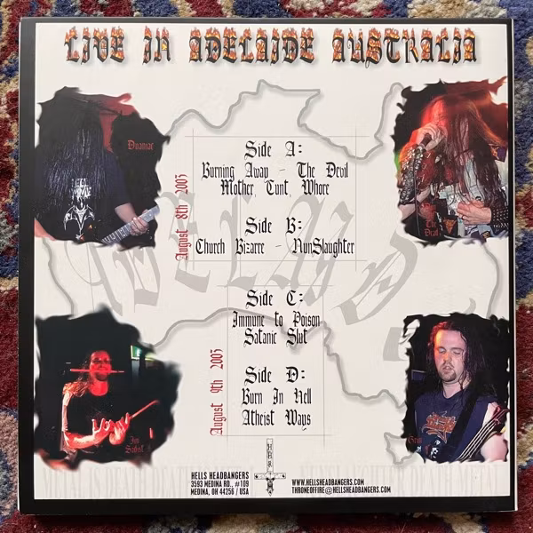 NUNSLAUGHTER Metal Assault On Adelaide (Hells Headbangers - USA original) (NM/EX) 2x7"