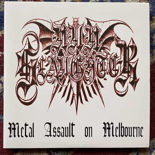NUNSLAUGHTER Metal Assault On Melbourne (Hells Headbangers - USA original) (NM/EX) 2x7"