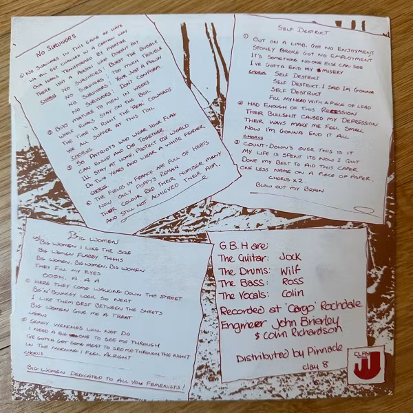 G.B.H, Charged No Survivors (Clay - UK original) (VG+) 7"