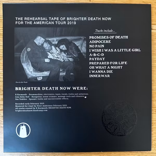 BRIGHTER DEATH NOW No Decency (Cloister - USA reissue) (NM) 2LP