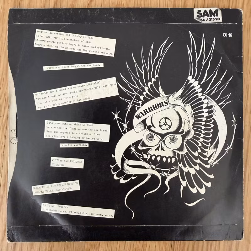 BLITZ Warriørs (No Future - UK original) (VG-/VG+) 7"