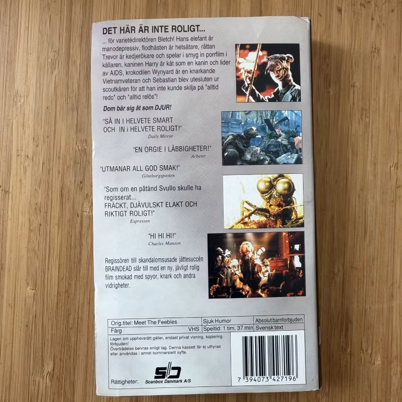 MEET THE FEEBLES / VILKA SVIN (VG+) VHS
