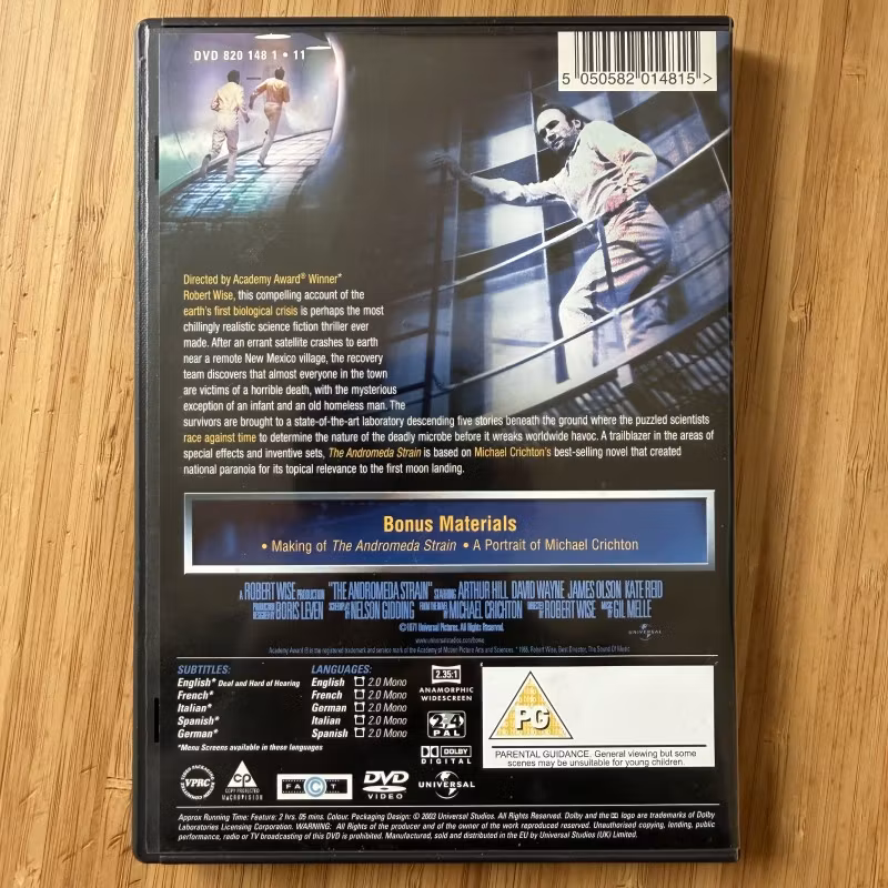 ANDROMEDA STRAIN, the (EX) DVD