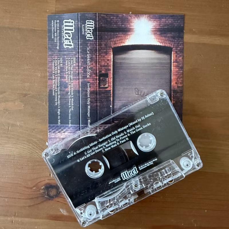 SCRIBBLING IDIOTS / DJ ASLAN Invitation Only Mixtape (Illect - USA original) (NM) TAPE