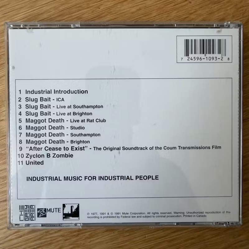 THROBING GRISTLE The Second Annual Report (Mute - Canada repress) (NM) CD
