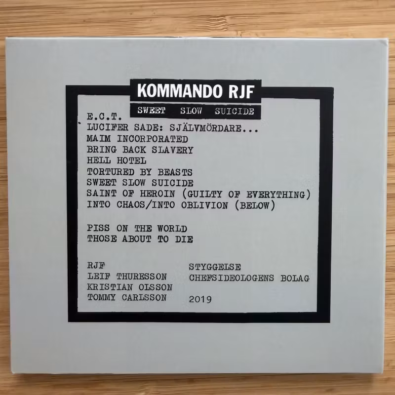 KOMMANDO RJF Sweet Slow Suicide (Styggelse - Sweden reissue) (NM) CD