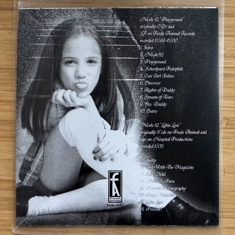 NICOLE 12 Playground / Lolita Love (Freak Animal - Finland repress) (NM) CD