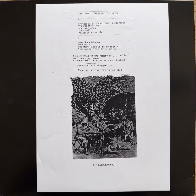SICK SEED The Great Corrupter (Filth And Violence - Finland original) (VG+/EX) LP
